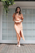 Myriam Dress - Peach - SAINT DELILAH