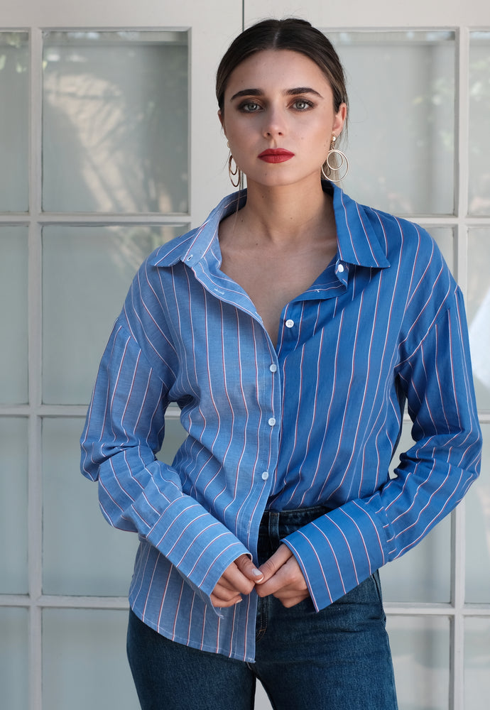 Solene Shirt - Blue - SAINT DELILAH