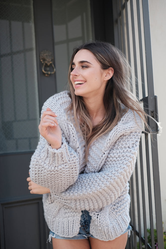 Elita Cardigan - Grey - SAINT DELILAH