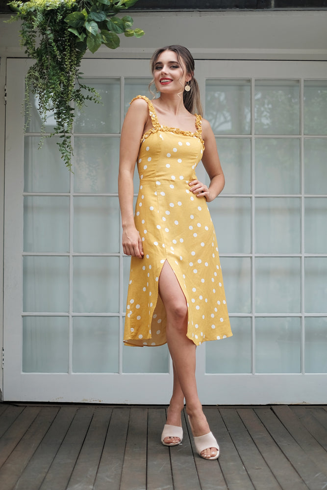 Apolline Dress - Mustard - SAINT DELILAH