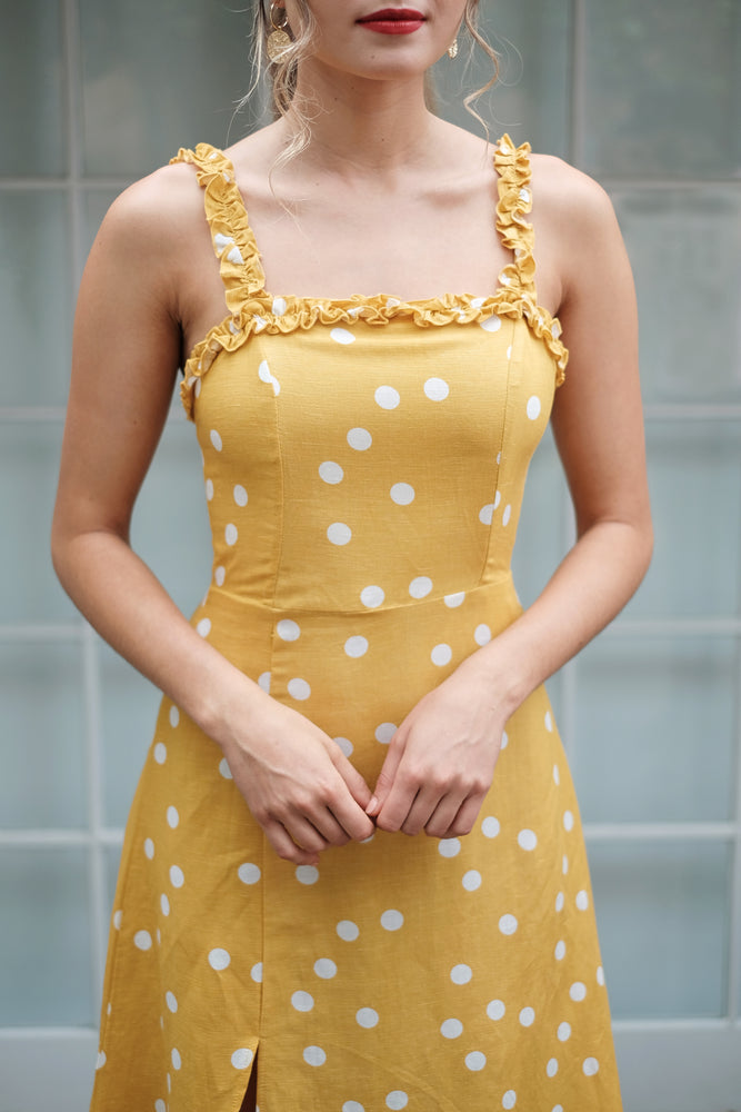 Apolline Dress - Mustard - SAINT DELILAH