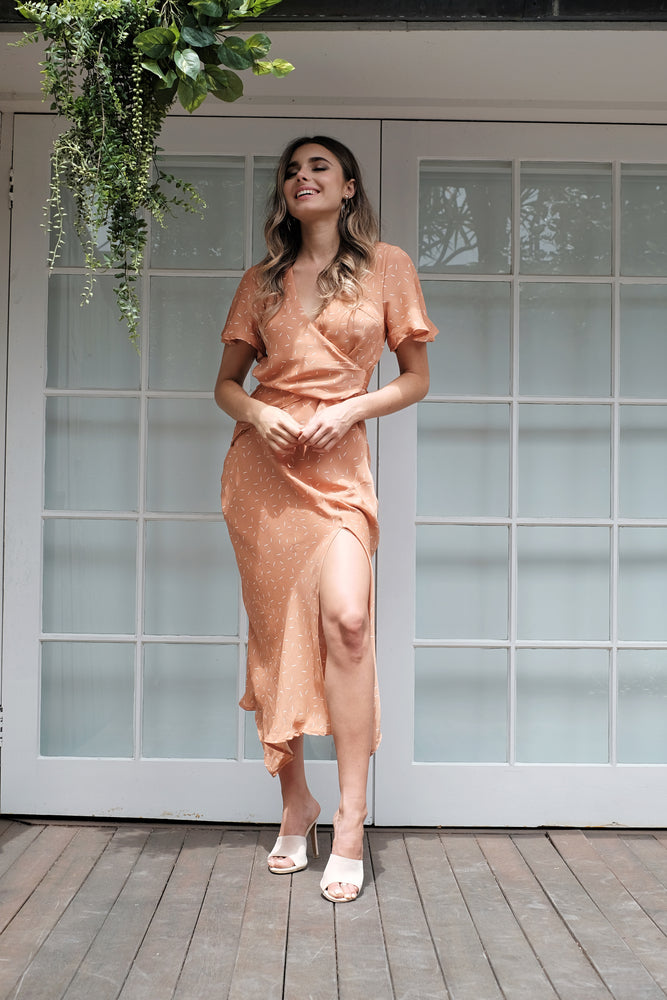 Myriam Dress - Peach - SAINT DELILAH